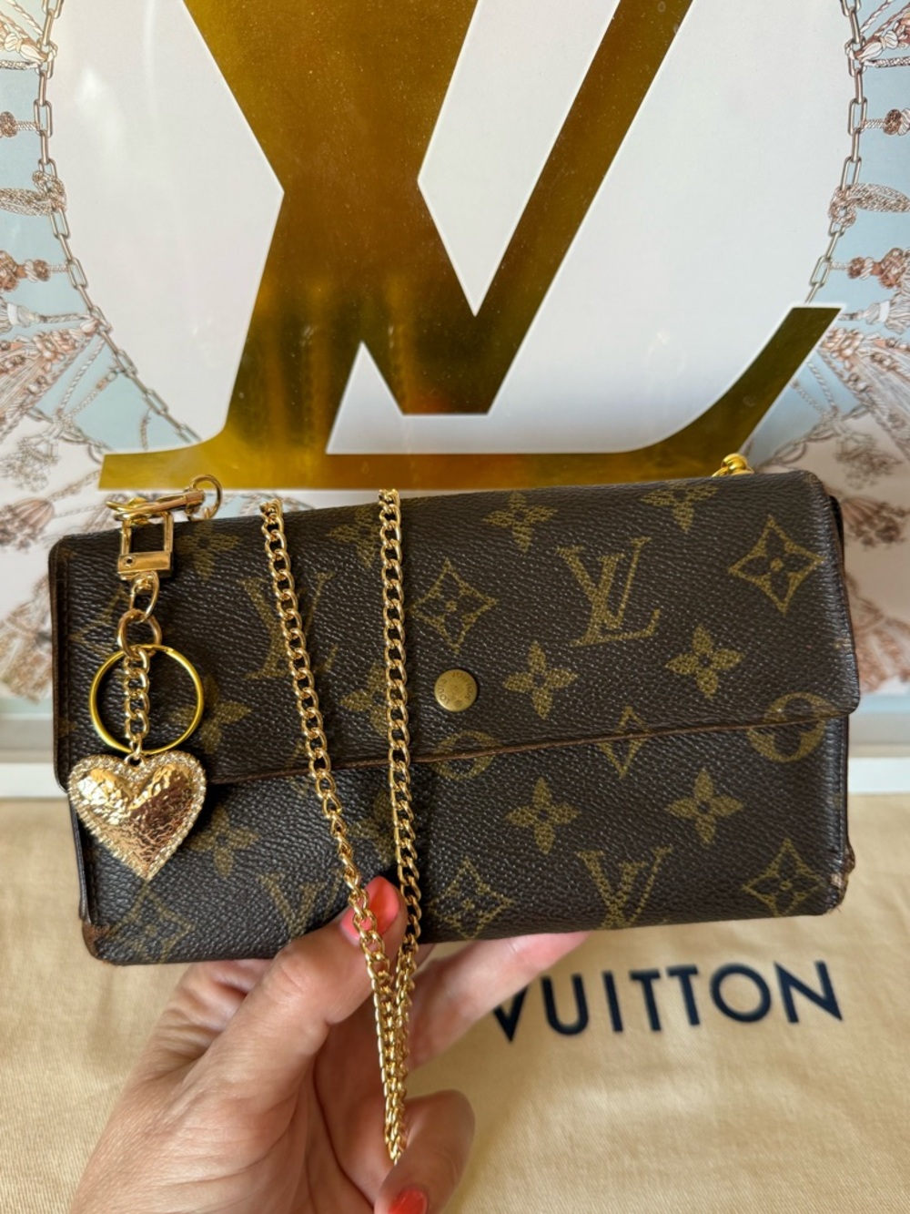 Louis Vuitton Vintage Monogram Long Wallet on Chain - Picture 2 of 14